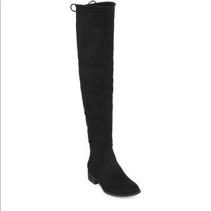 Women’s black block heel over the knee boot size 6